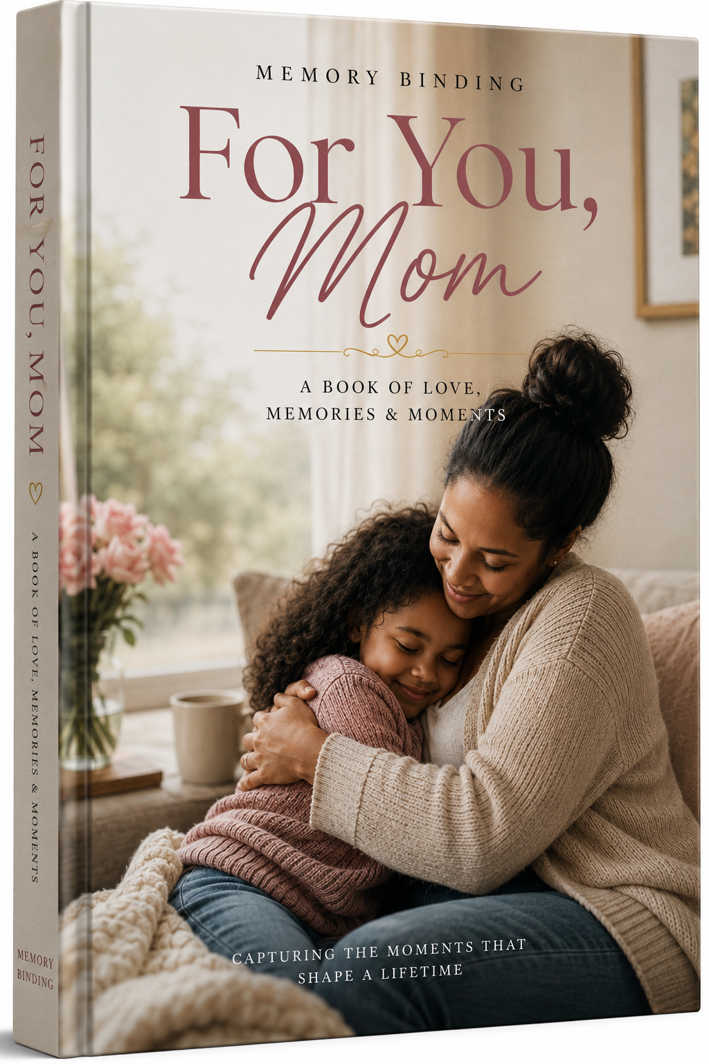 For You Mom personalized keepsake book with full photo cover showing mother and daughter